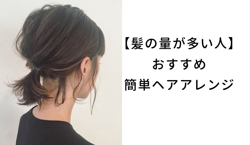 【簡単ヘアアレンジ】髪の量が多い人におすすめヘアカタログ
