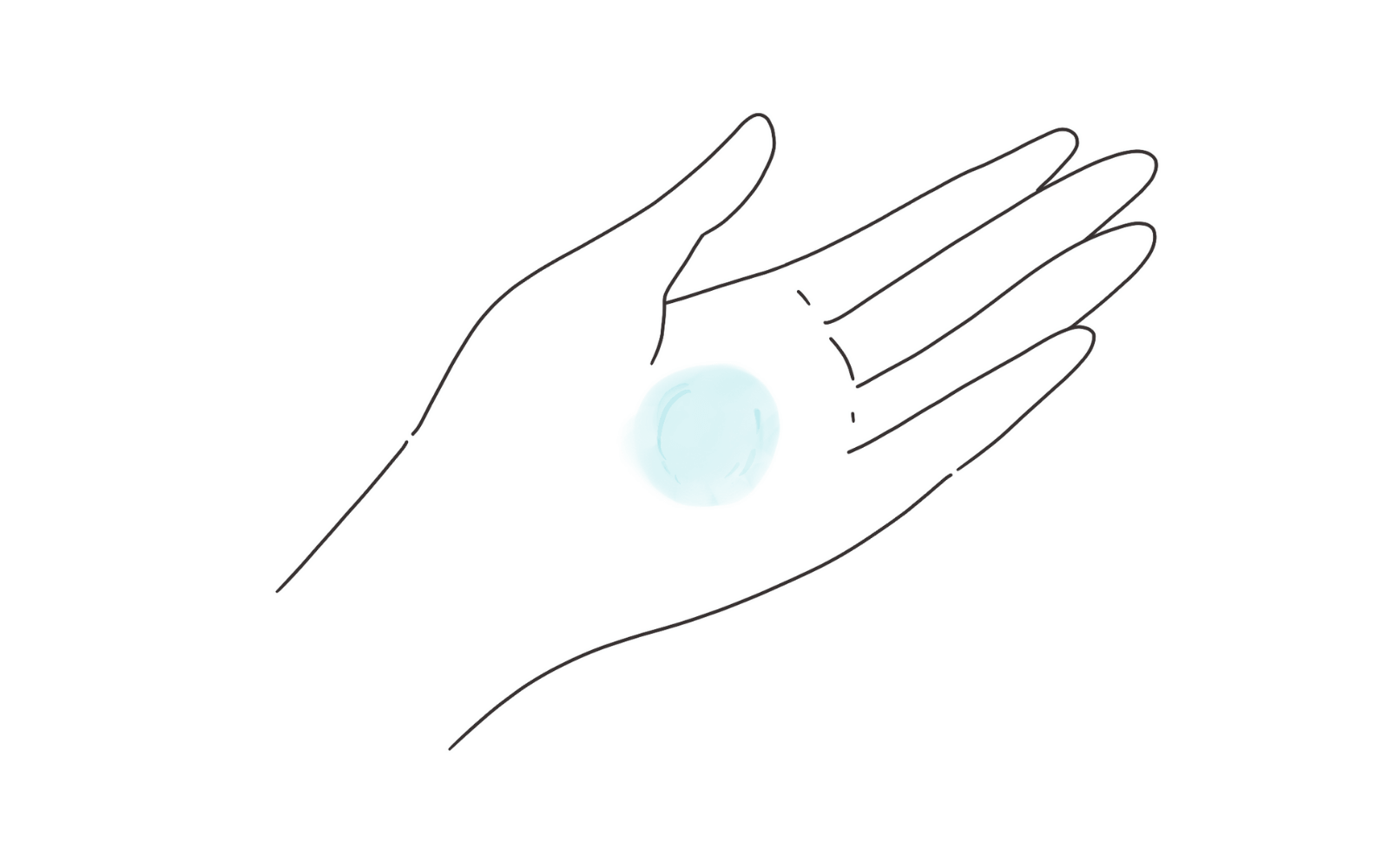 化粧水を手に適量出す