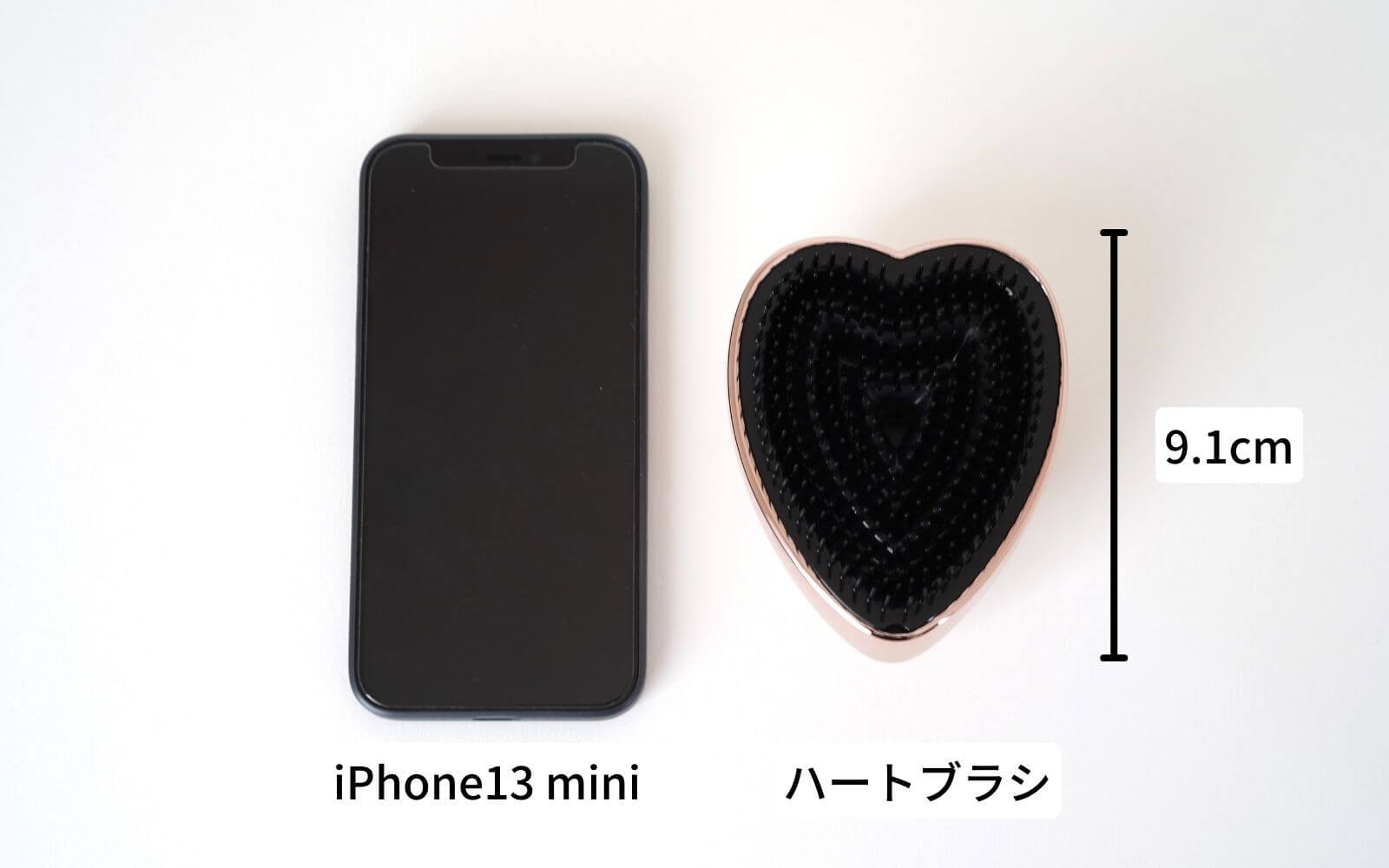 持ち運びしやすいサイズ（iPhoneとサイズ比較）