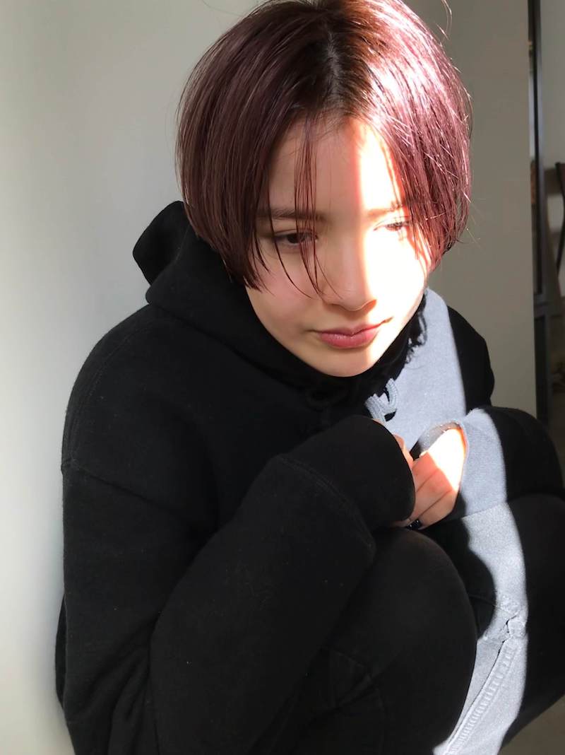 ダブルカラー＊ライトピンク｜東京の美容室 nanuk 岡村 健太郎のヘアスタイル